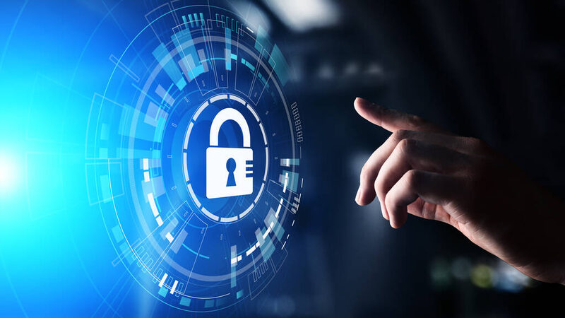 Cybersecurity protection with digital lock interface